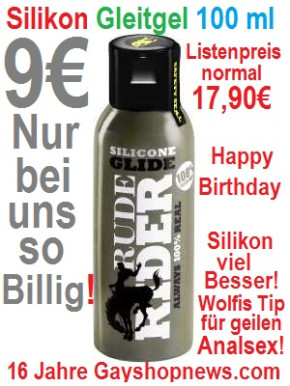 Rude Rider 100 ml - Wolfis Anal Silicone Glide 1/2 Preis!