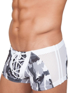 Pistol Pete Convoy Lace Up Midcut Swimwear White