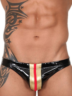 Pistol Pete Metallica Brief Swimwear Black/Gold Wolfi C.