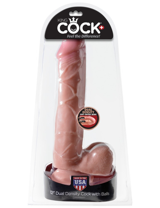 12" Dual Density Cock with Balls Wolfis Freund Sammy!