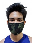 GB2 Designer Face Mask Camo Green One Size Mundschutz