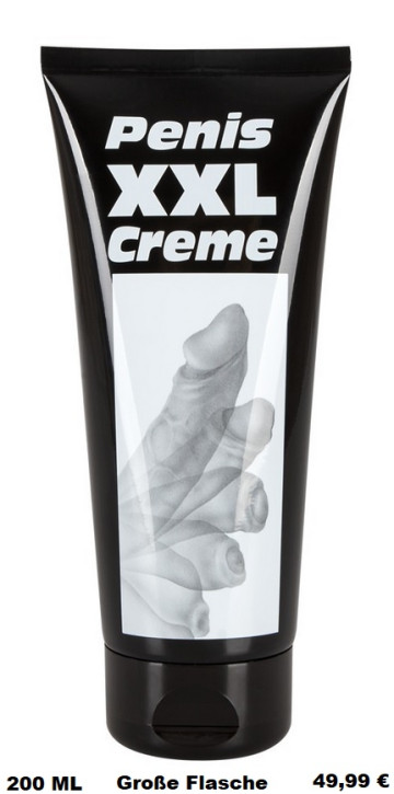 Penisvergrößerung XXL Creme 200 ml 4 fache Menge!
