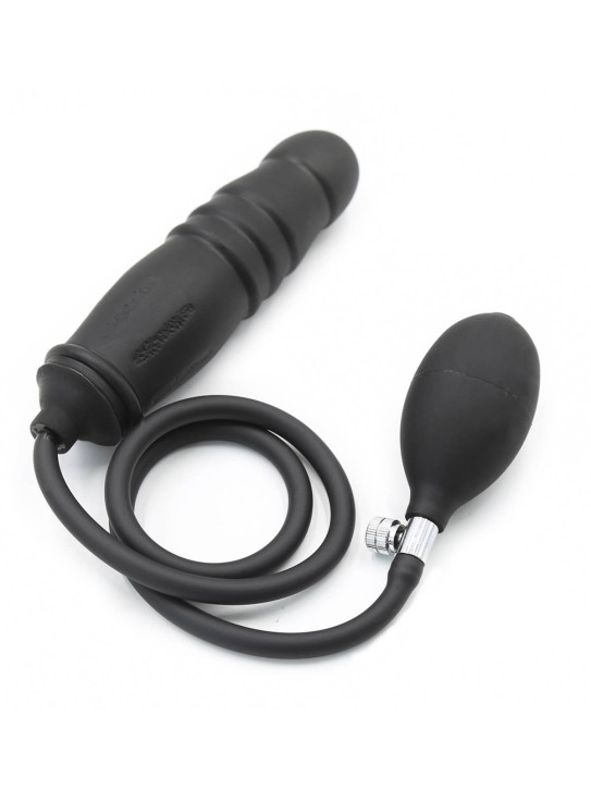RudeRider Inflatable Dildo Plug Silicone Black 1/2 Preis!