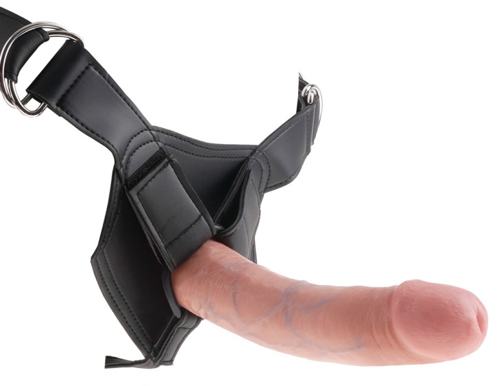 Umschnalldildo „King Cock“ inklusive Harness, 20,6 cm lang