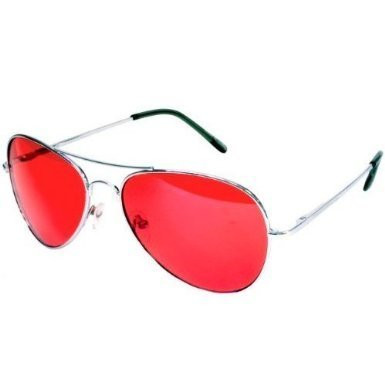 Wolfis Pilotenbrille Silber / Rot Flash Mirror! 